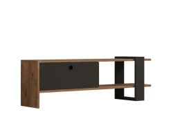 Meuble TV en bois "Ova" - 120 x 25 x 36 cm - ChêneAnthracite