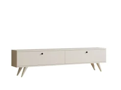 Meuble TV en bois "Paris" - 160 x 25 x 40 cm - Blanc
