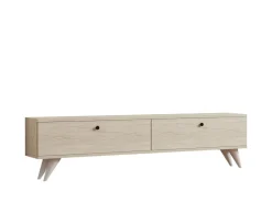 Meuble TV en bois "Parlak" - 160 x 25 x 40 cm - Beige