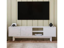 Meuble TV en bois "Ravello" - 150 x 30 x 45 cm - Blanc