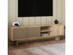 Meuble TV en bois "Ravello" - 150 x 30 x 45 cm - Beige