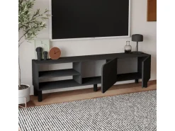 Meuble TV en bois "River" - 150 x 31.4 x 48.2 cm - Anthracite