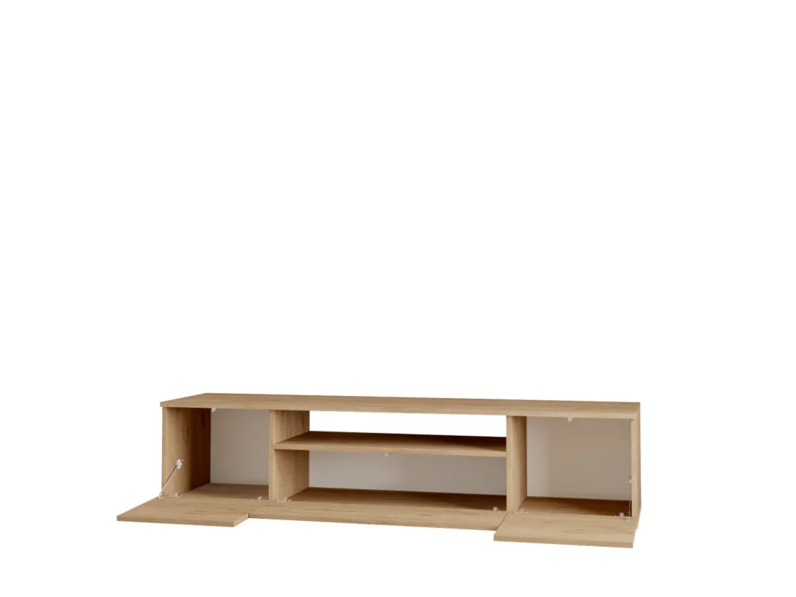 Meuble TV en bois "Rowen" - 180 x 44 x 44 cm - Marron
