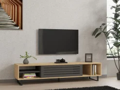 Meuble TV en bois "Safir" 160 x 40 x 35 cm - Saphir