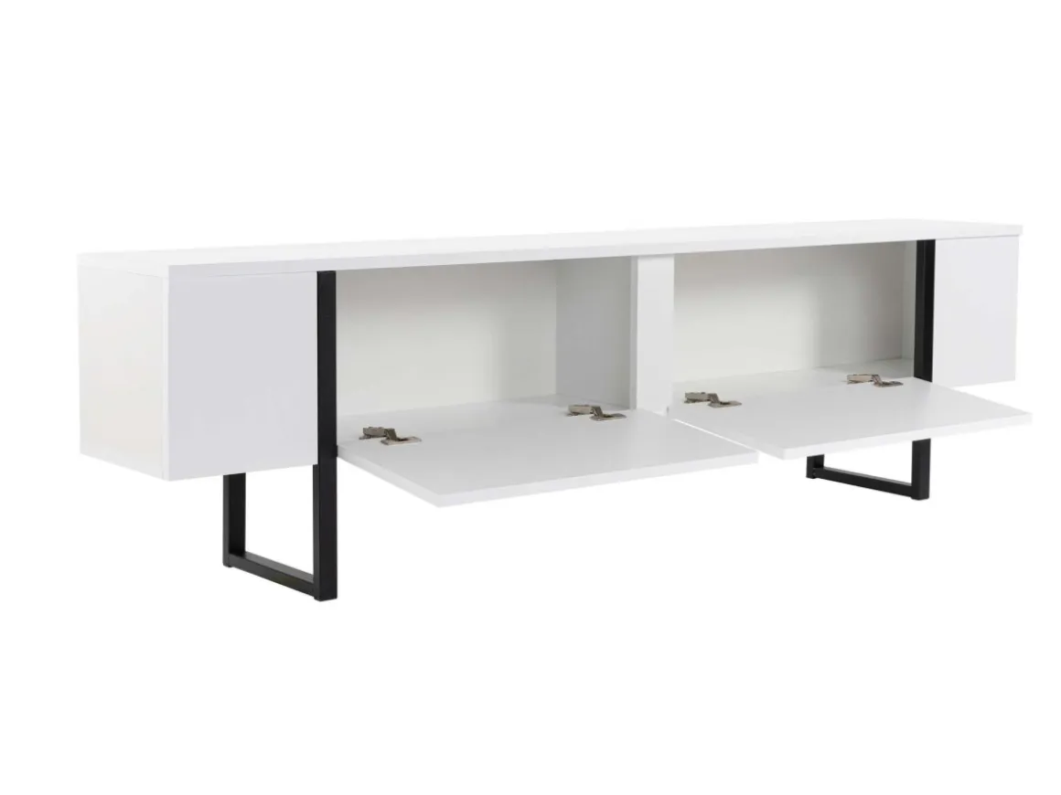 Meuble TV en bois "Serenity" 180 x 30 x 45 cm - Blanc