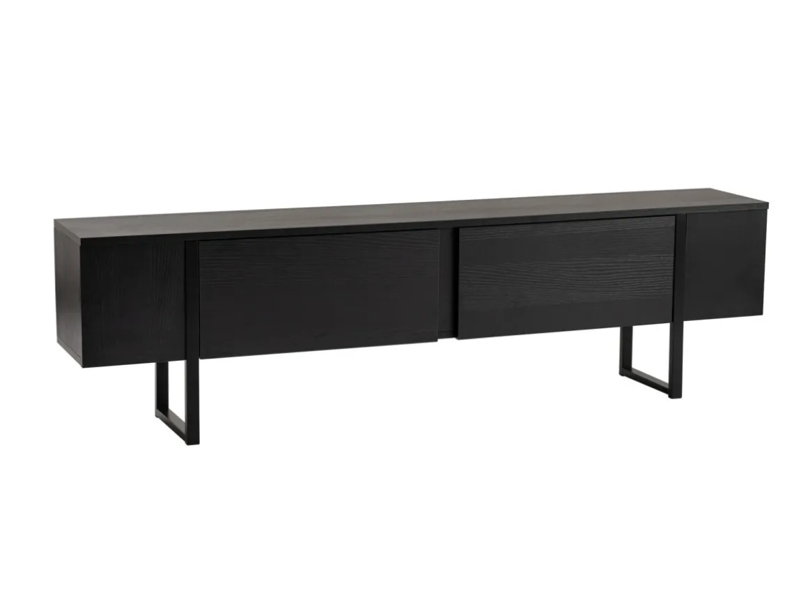Meuble TV en bois "Serenity" - 180 x 29 x 50 cm - Noir