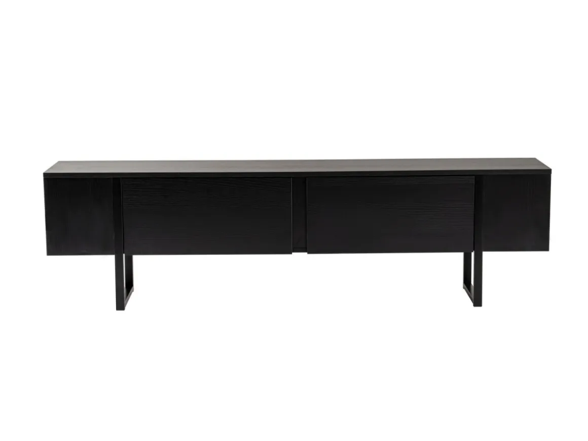 Meuble TV en bois "Serenity" - 180 x 29 x 50 cm - Noir