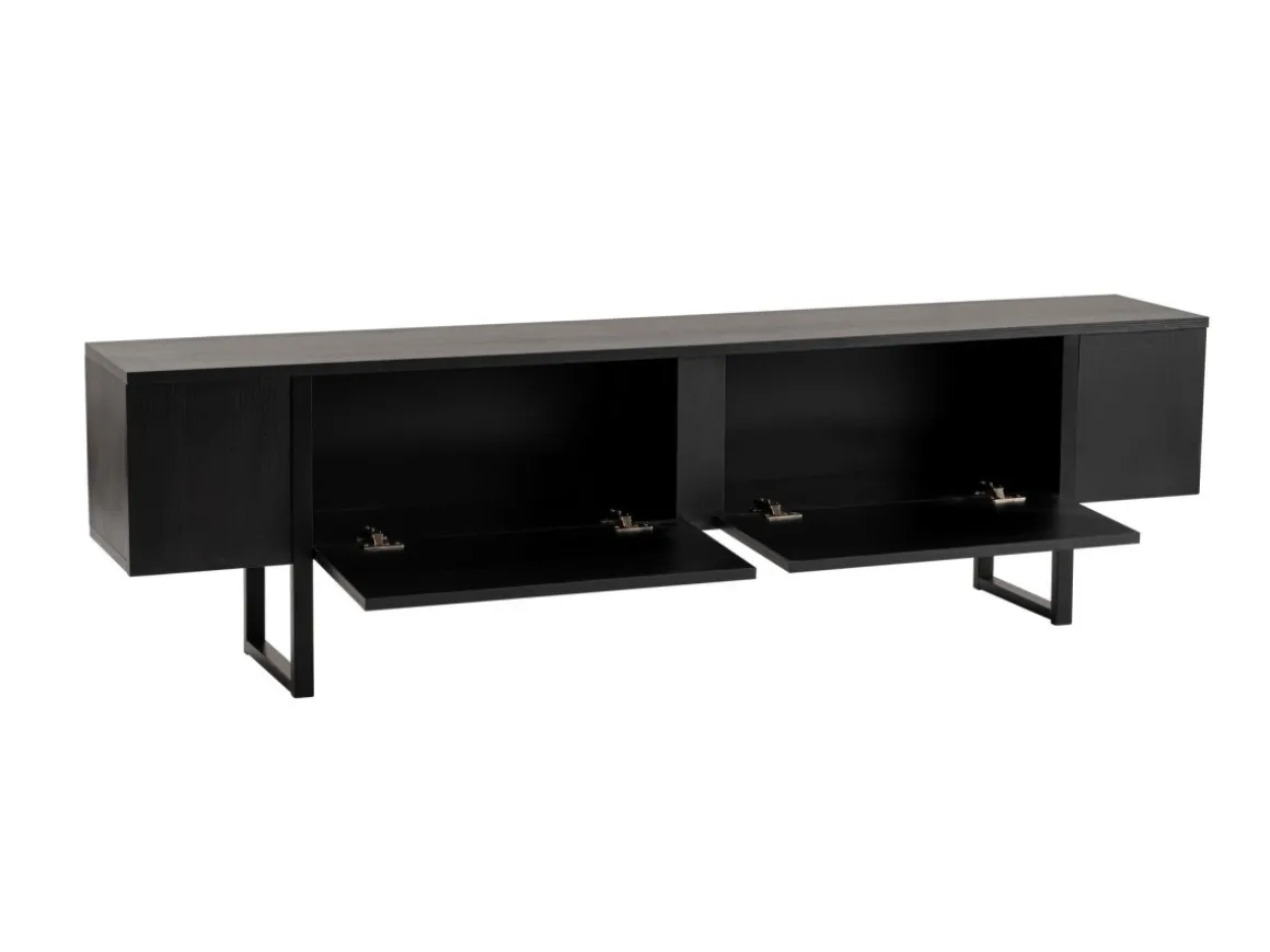 Meuble TV en bois "Serenity" - 180 x 29 x 50 cm - Noir