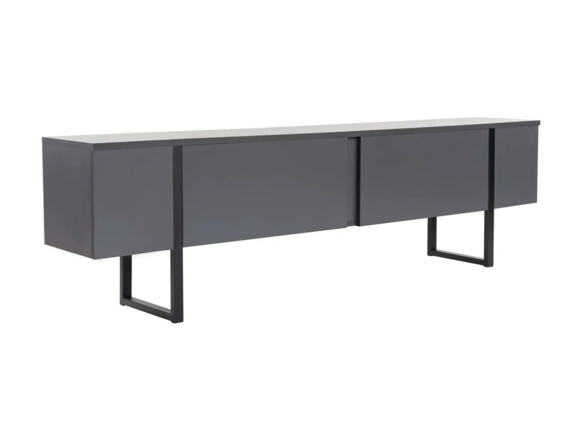 Meuble TV en bois "Serenity" 180 x 30 x 50 cm - Anthracite