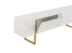 Meuble TV en bois "Serenity" - 180 x 29 x 50 cm - Blanc