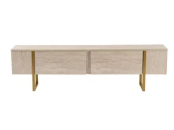 Meuble TV en bois "Serenity" 180 x 30 x 50 cm - Travertin
