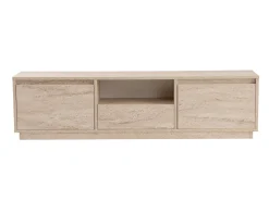 Meuble TV en bois "Vanguard" - 160 x 29 x 42 cm - Travertin