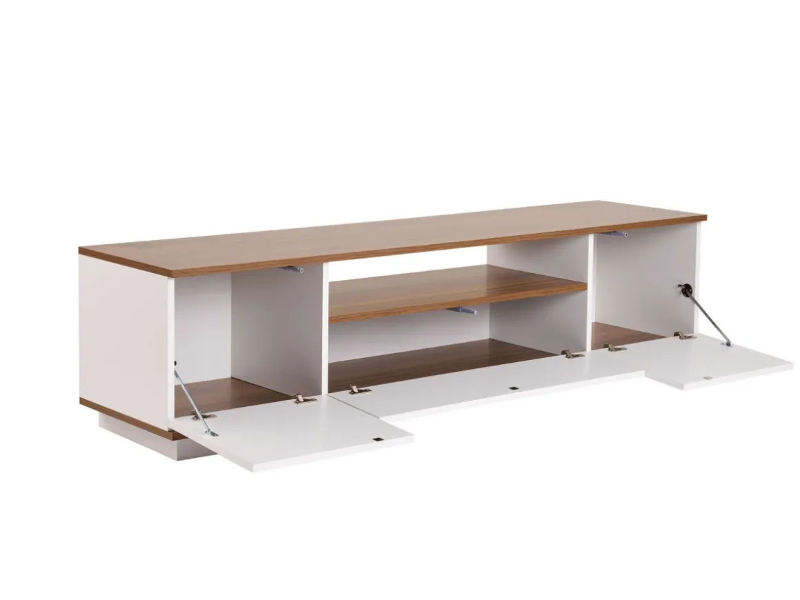 Meuble TV en bois "Veramont" - 180 x 44 x 44 cm - Marron foncé