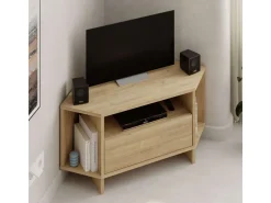 Meuble TV en bois "Viva" - 95 x 35 x 45 cm - Beige