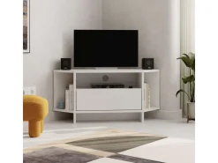 Meuble TV en bois "Viva" - 95 x 35 x 45 cm - Blanc