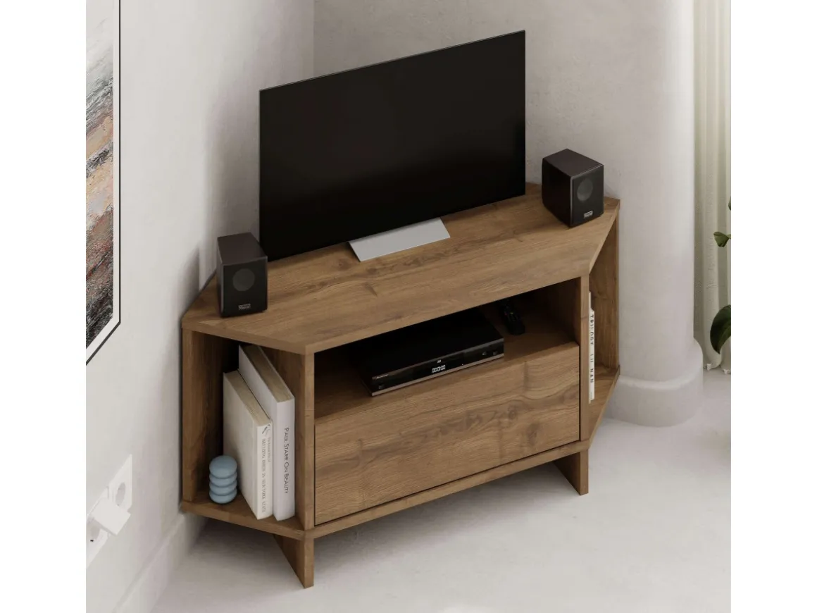 Meuble TV en bois "Viva" - 95 x 35 x 45 cm - Marron