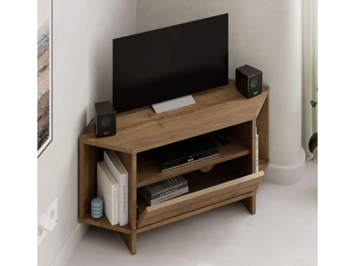 Meuble TV en bois "Viva" - 95 x 35 x 45 cm - Marron