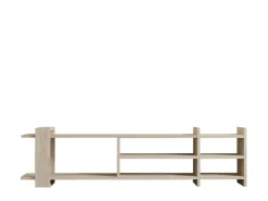 Meuble TV en bois "Zeyna" - 156 x 29 x 40 cm - Travertin