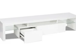 Meuble TV LED laqué 