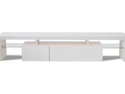 Meuble TV LED laqué 