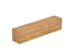Meuble TV suspendu en bois avec éclairage LED 
