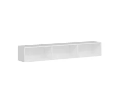 Meuble TV suspendu en bois "Rigel" - 180 x 32 x 30 cm - Blanc