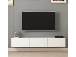 Meuble TV suspendu en bois 