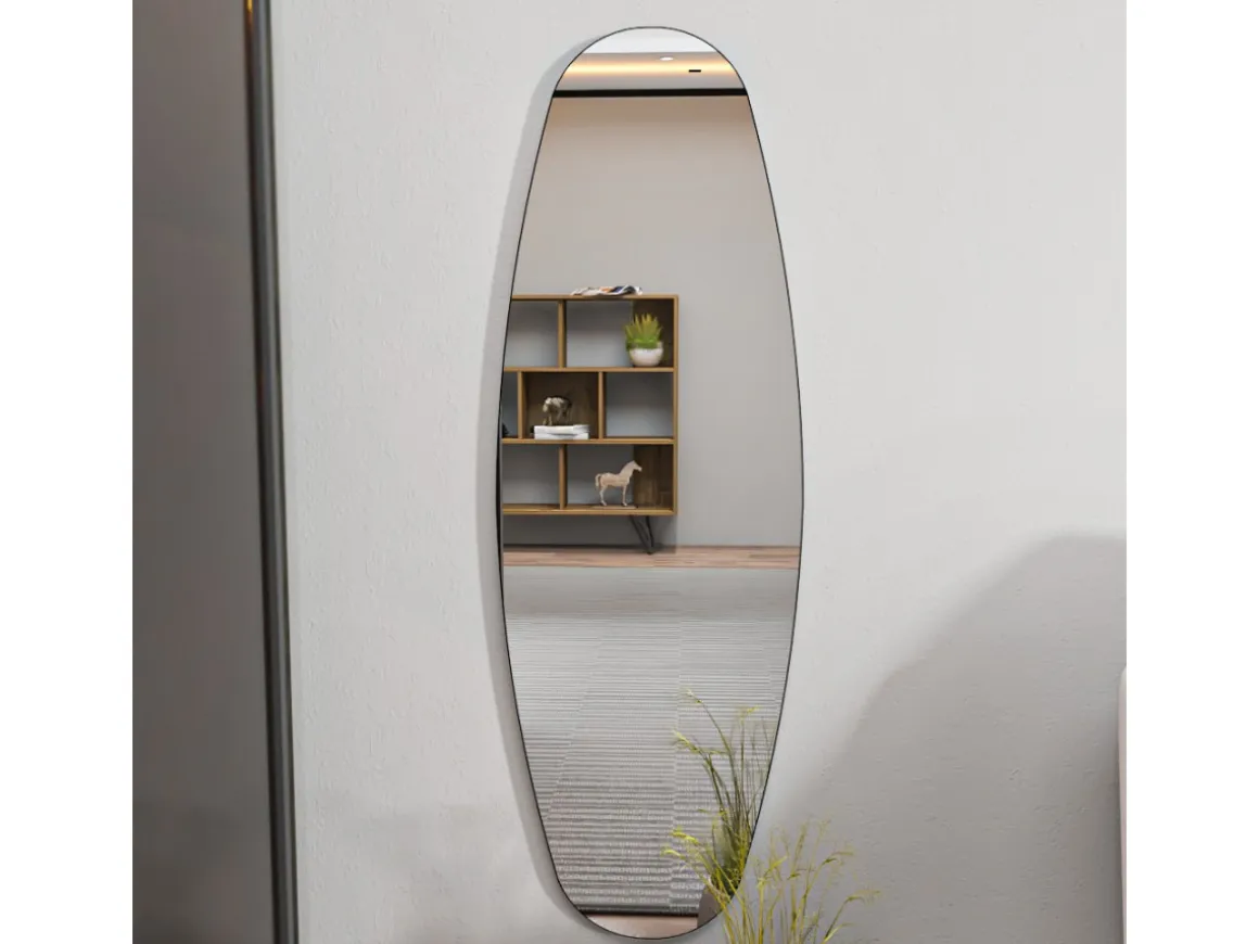 Miroir cheval en bois "Venti" - 40 x 120 cm - Transparent