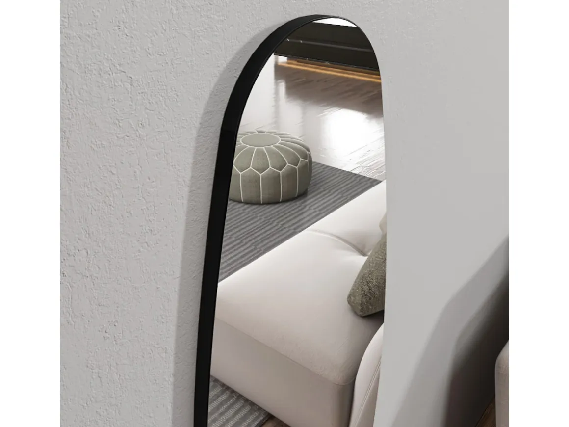 Miroir cheval en bois "Venti" - 40 x 120 cm - Transparent