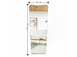 Miroir cheval en bois "Vitros" - 55 x 2 x 150 cm - Transparent