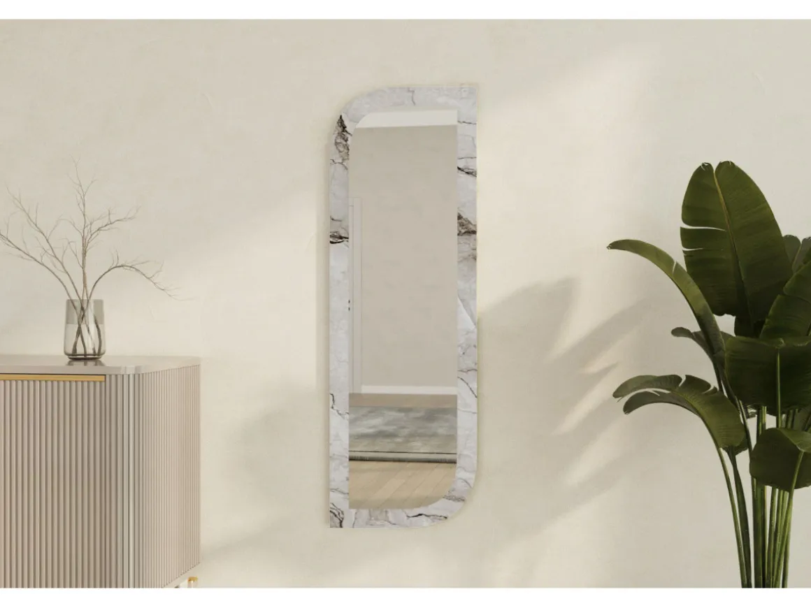 Miroir en bois "Arni" - 120 x 40 cm - Beige
