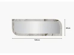 Miroir en bois "Arni" - 120 x 40 cm - Beige