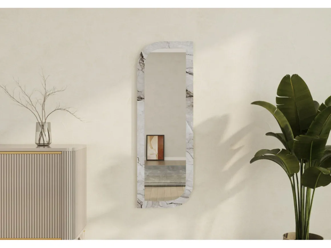 Miroir en bois "Arni" - 120 x 40 cm - Beige