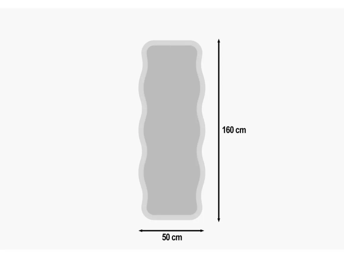 Miroir en bois "Aror" - 50 x 160 cm - Blanc