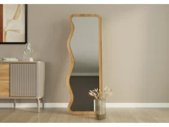 Miroir en bois "Asel" - 50 x 160 cm - Beige