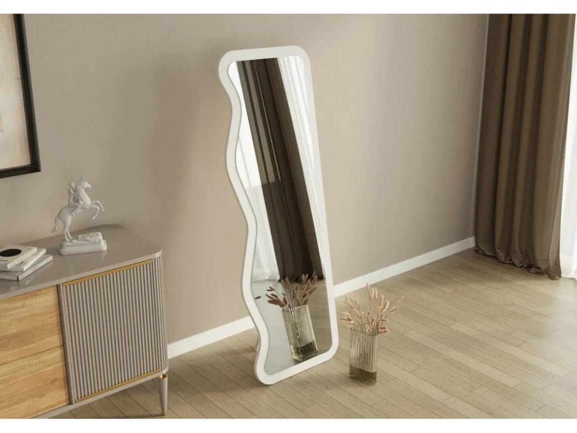 Miroir en bois "Asel" - 50 x 160 cm - Blanc