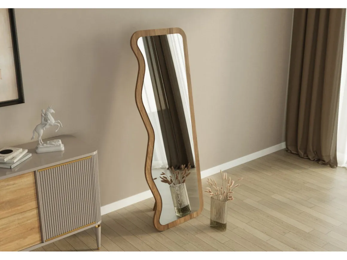 Miroir en bois "Asel" - 50 x 160 cm - Marron