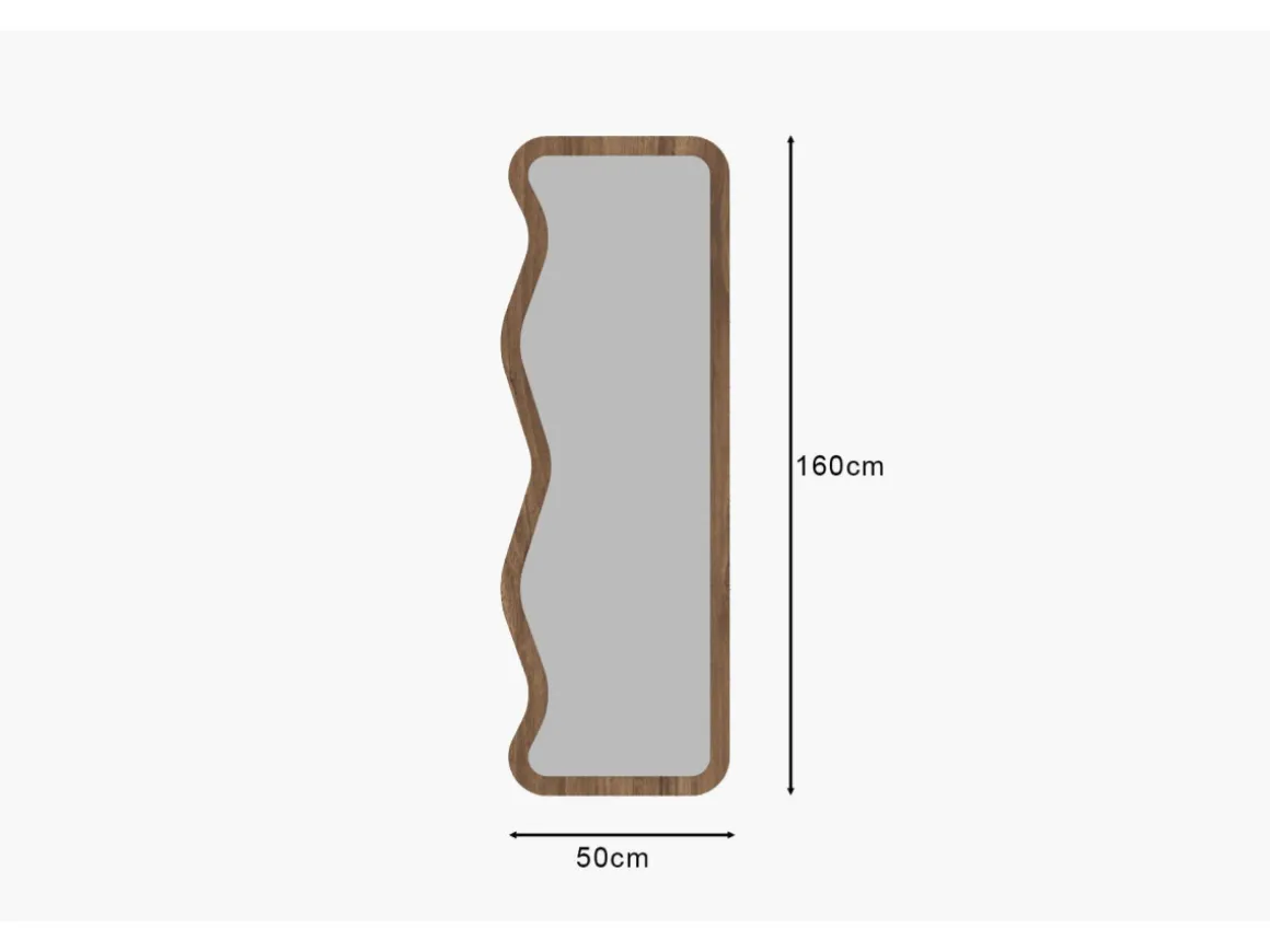 Miroir en bois "Asel" - 50 x 160 cm - Marron
