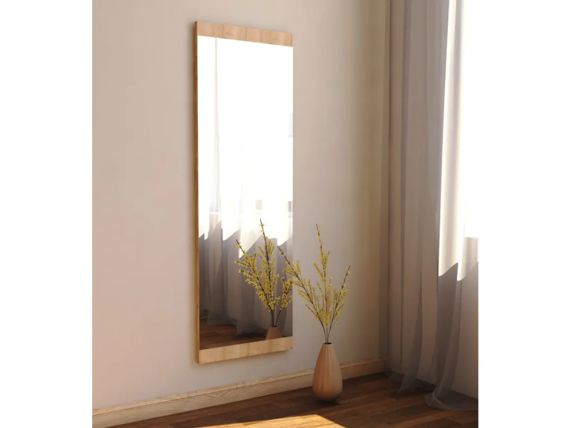 Miroir en bois "Azus" - 40 x 120 cm - Marron