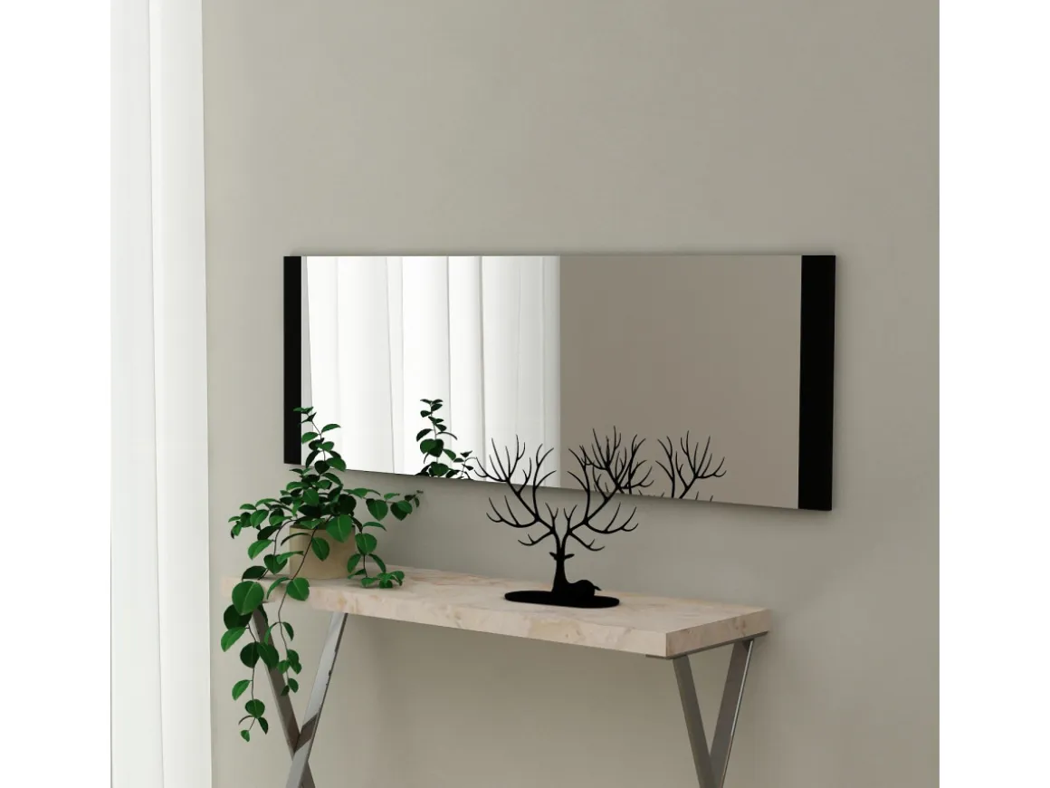 Miroir en bois "Azus" - 40 x 120 cm - Noir
