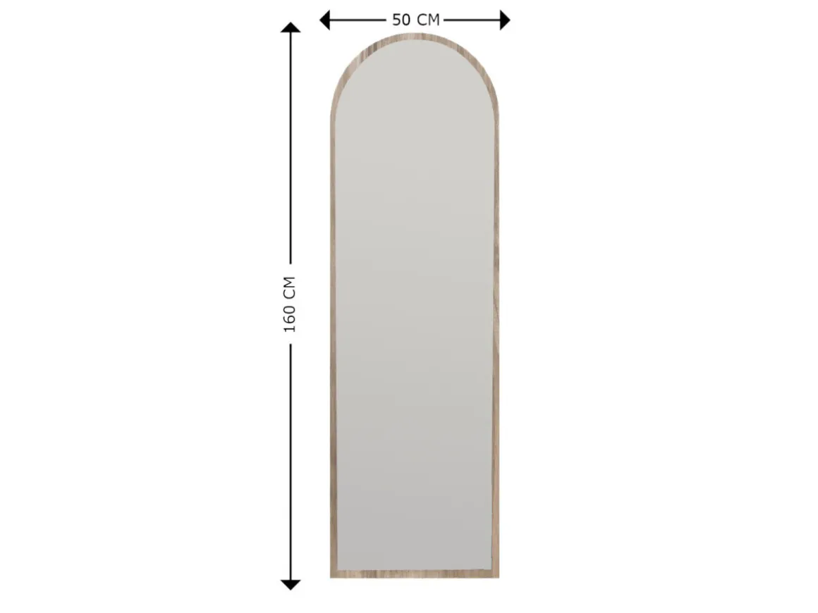 Miroir en bois "Emma" - 50 x 160 cm - Marron