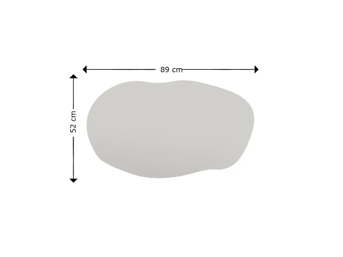 Miroir en bois "Lossa" - 52 x 89 cm - Noir