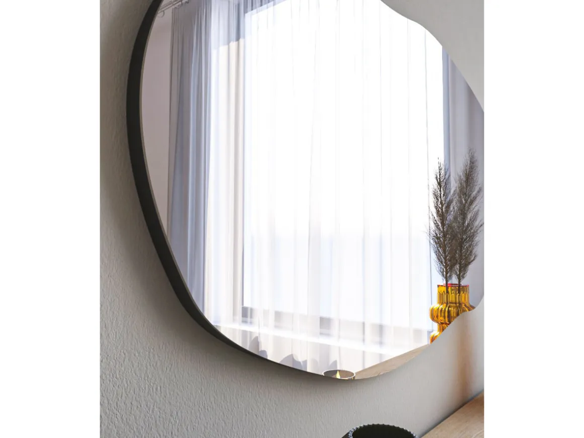 Miroir en bois "Lossa" - 52 x 89 cm - Noir
