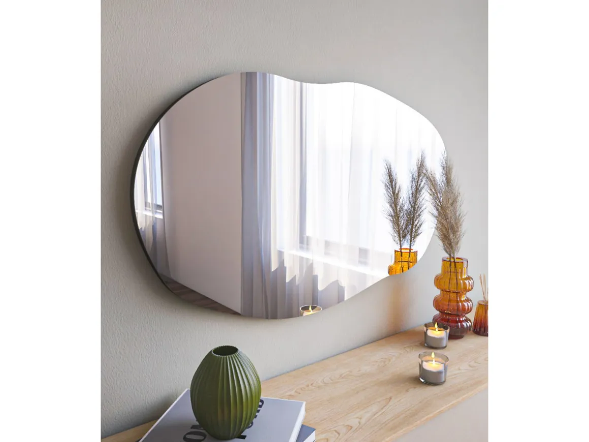 Miroir en bois "Lossa" - 52 x 89 cm - Noir