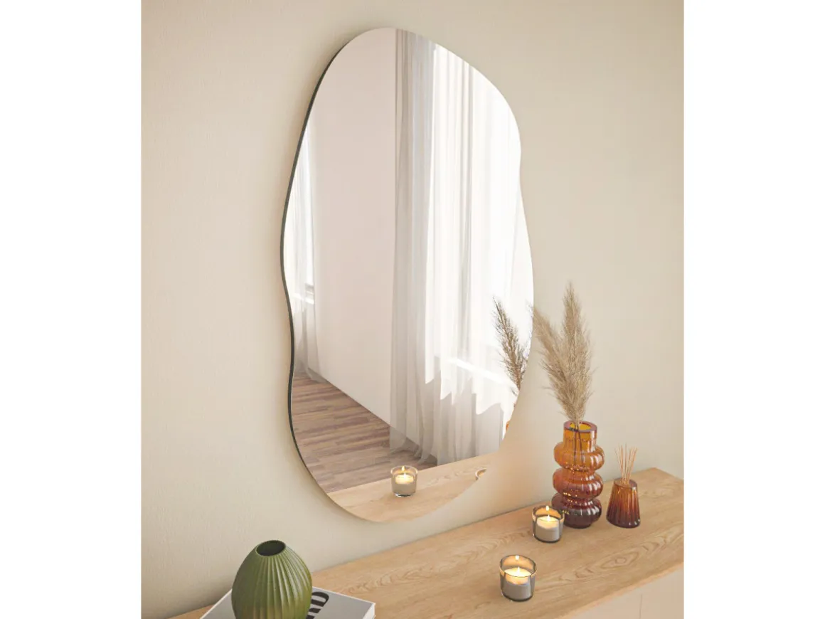 Miroir en bois "Lossa" - 52 x 89 cm - Noir