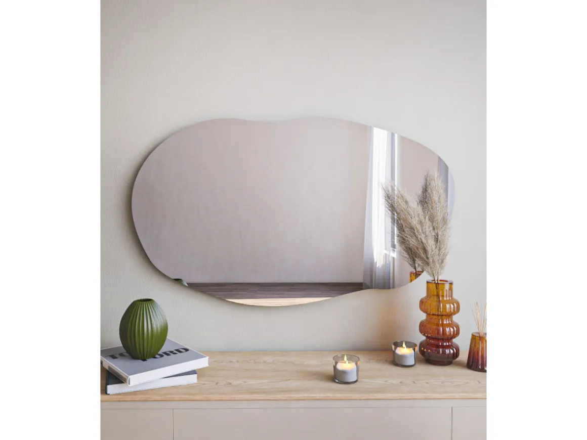 Miroir en bois "Lossa" - 52 x 89 cm - Noir