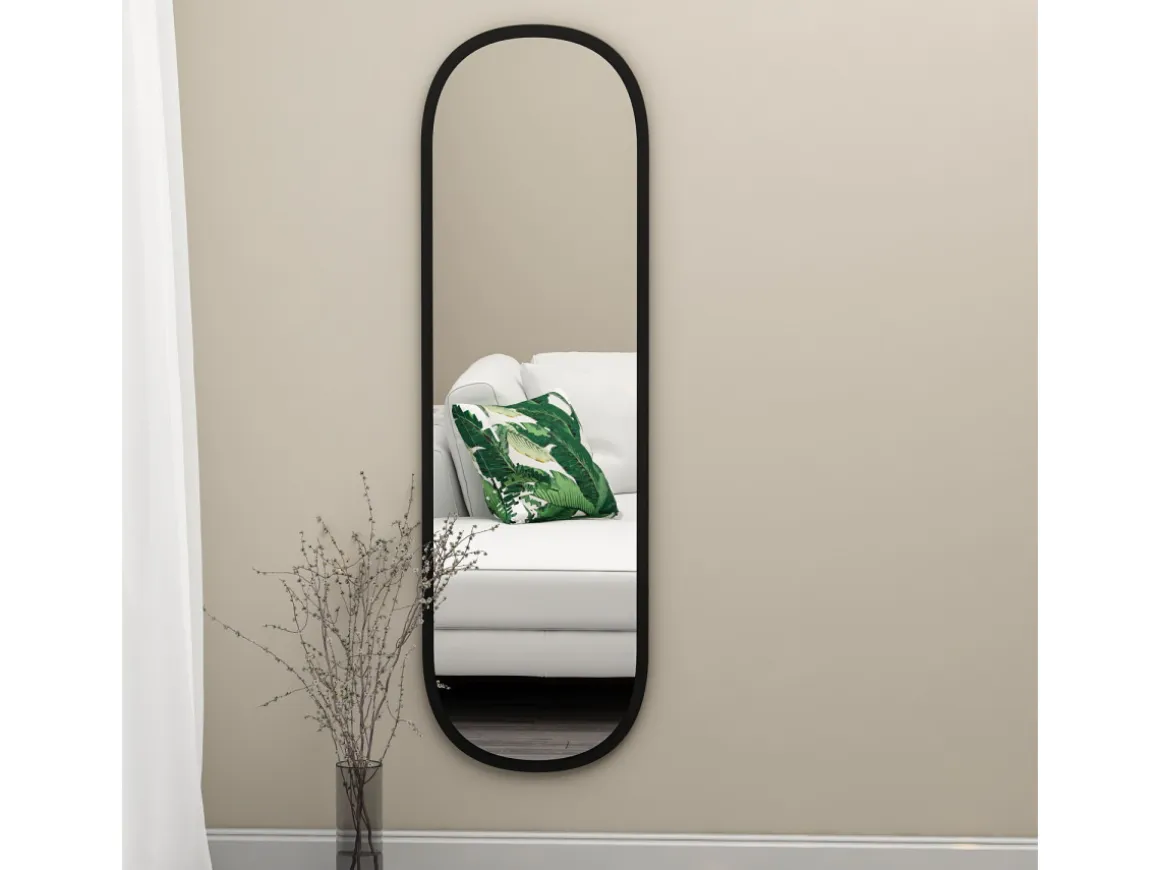 Miroir en bois "Magnum" - 40 x 120 cm - Noir