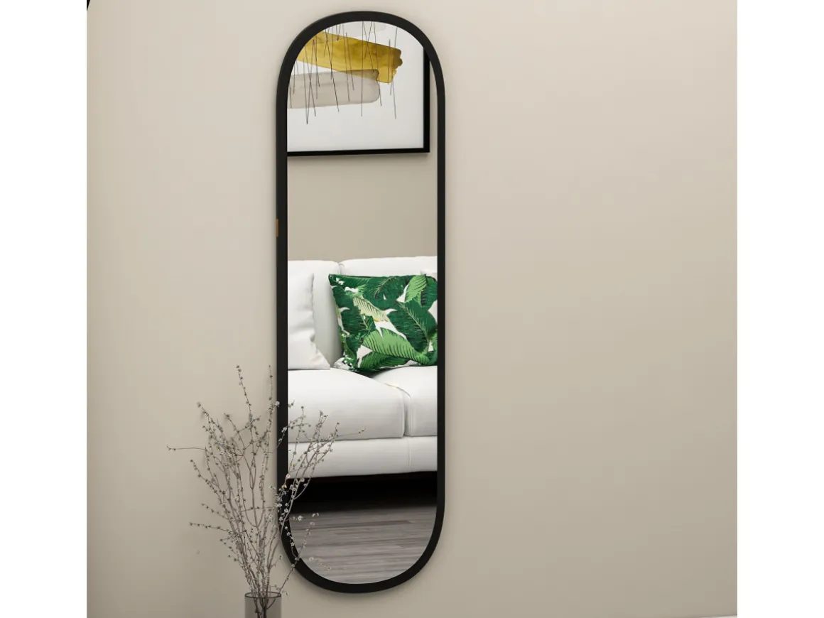 Miroir en bois "Magnum" - 40 x 120 cm - Noir
