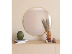 Miroir en bois "Ozze" - 60 x 60 cm - Beige