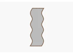 Miroir en bois "Safi" 40 x 2,2 x 120 cm - Blanc